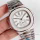 Super Replica Patek Philippe Nautilus Stainless steel White Face Watch Swiss Copy (2)_th.jpg
